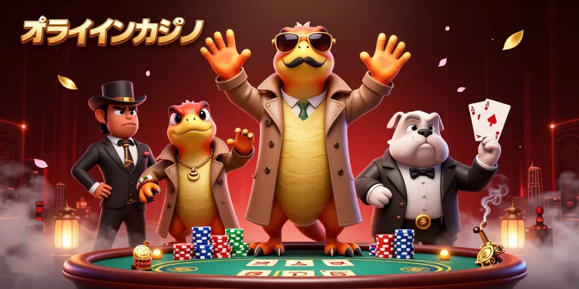 オンラインカジノで楽しむ3DラプトルキャラクターがVIPラウンジへ入ろうとするシーン