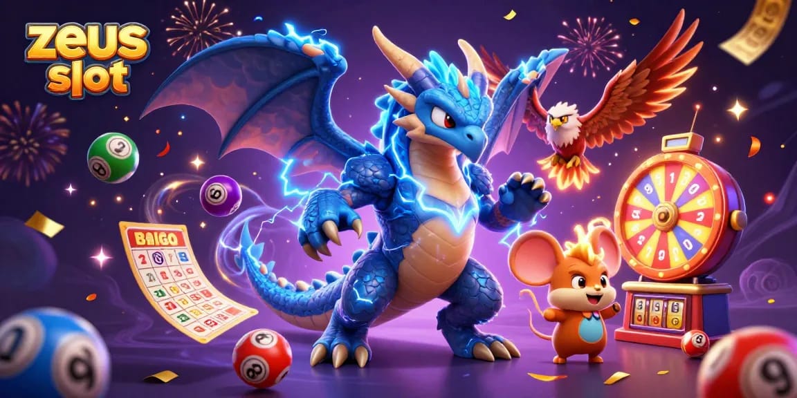 Experience the thrill of zeus slot with dynamic energy and vibrant casino elements surrounding mythical characters.