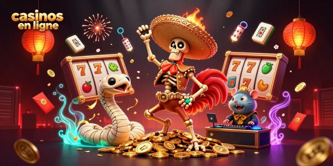Les casinos en ligne offrent une expérience dynamique avec un rooster mariachi dansant sur des pièces d'or.