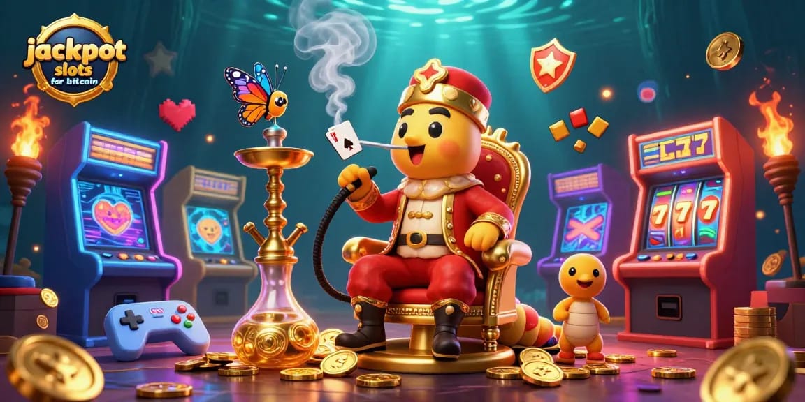 Experience thrilling jackpot slots for bitcoin with vibrant 3D game elements and characters.