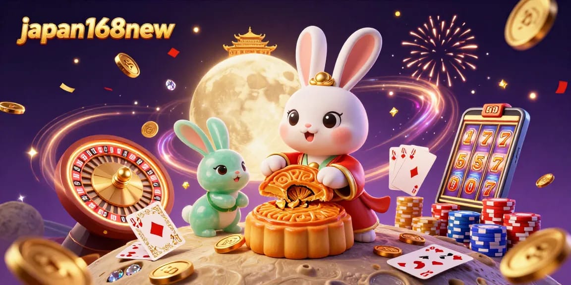 Experience winning thrills at japan168new with a vibrant casino-themed 3D illustration.