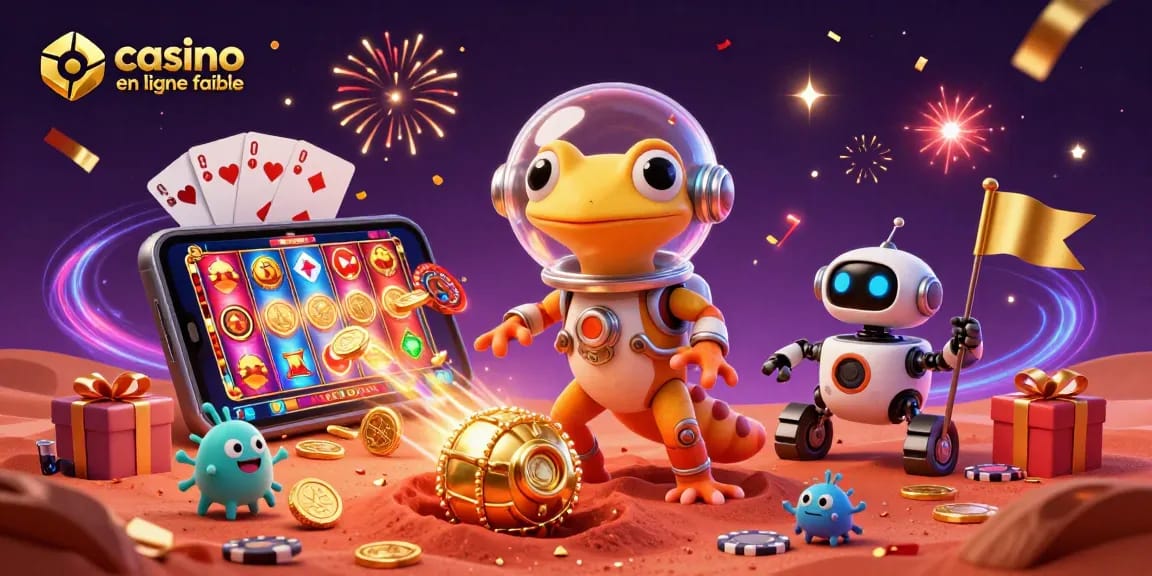 Jouez dans un environnement de casino en ligne fiable avec des éléments de jeu chatoyants et festifs.