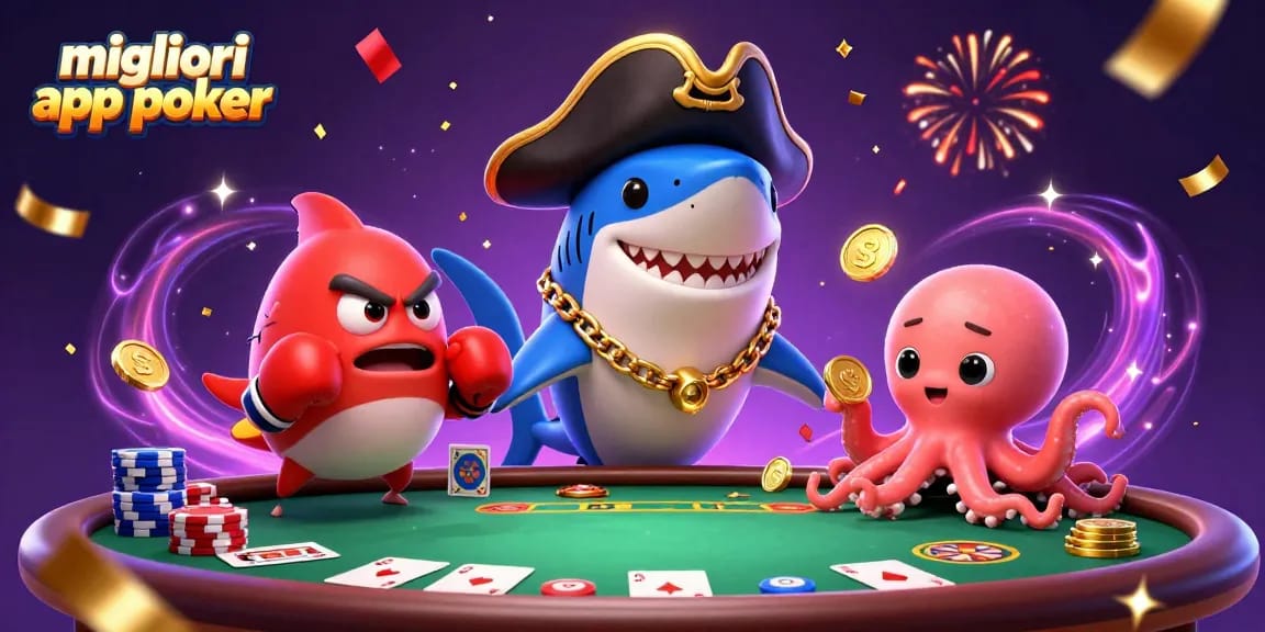 Migliori app poker: gioca a poker con il divertente squali pirata e i pesci puffer.