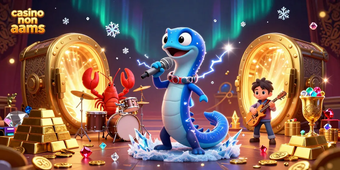 Gioca nei casino non AAMS, esplorando ricchi bonus e giochi entusiasmanti in un'illustrazione vibrante