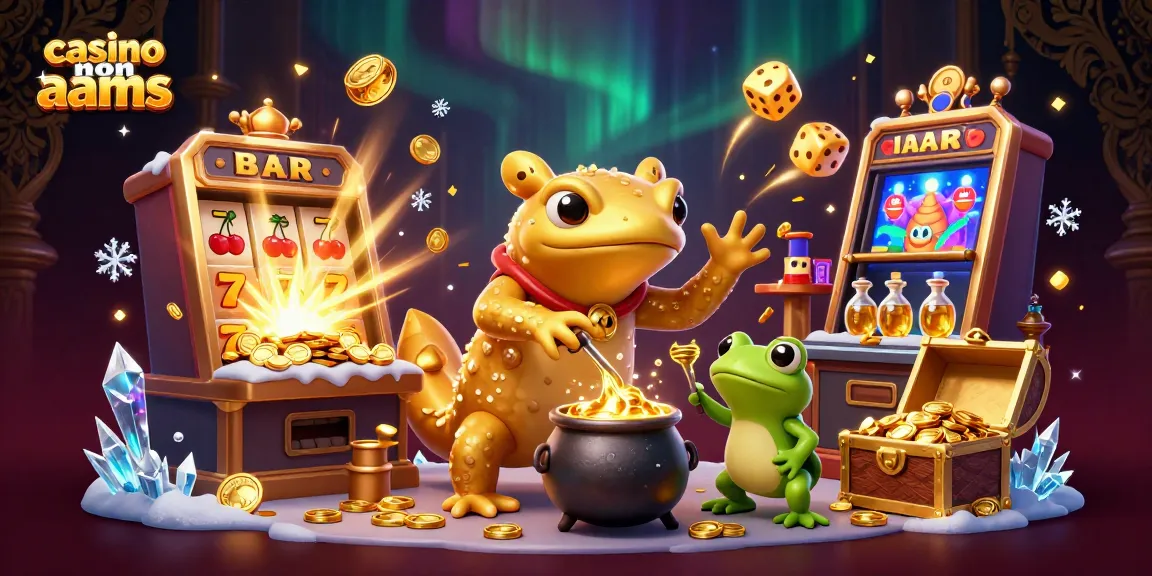 Gioca nei casino non AAMS circondato da monete d'oro e slot machine