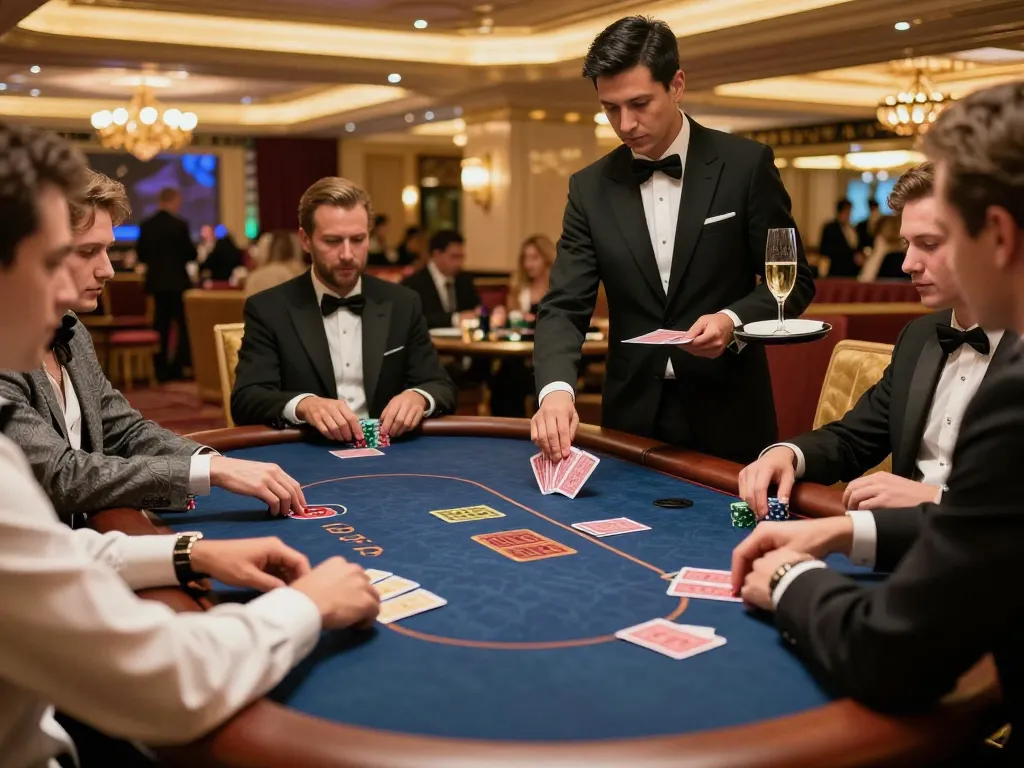 Engaged players competing in a VIP poker game at da88vip, showcasing high-stakes strategy and luxury.