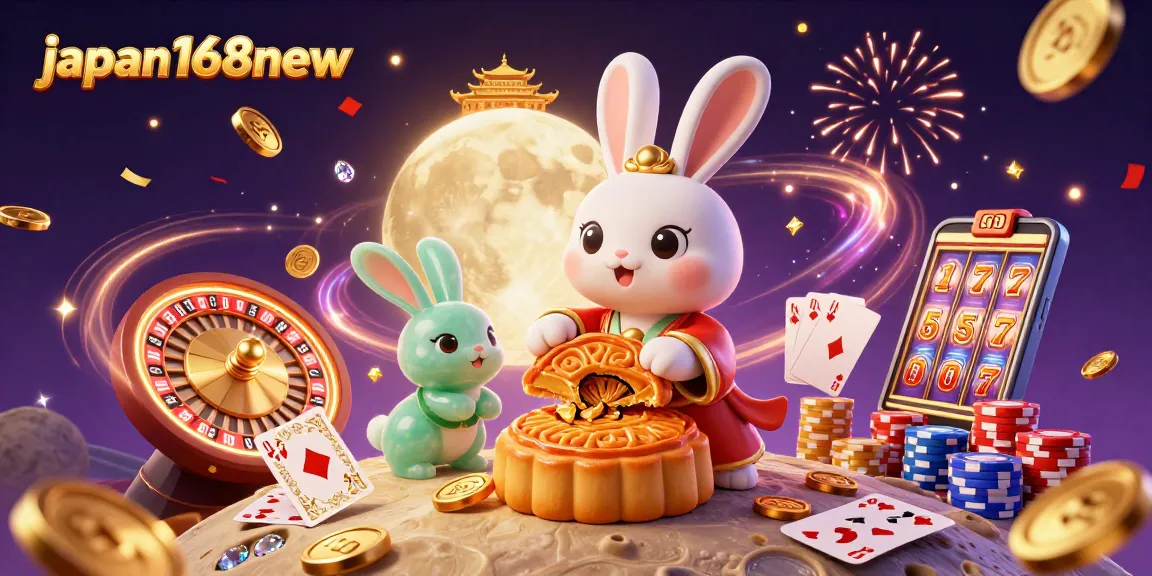 Experience winning thrills at japan168new with a vibrant casino-themed 3D illustration.