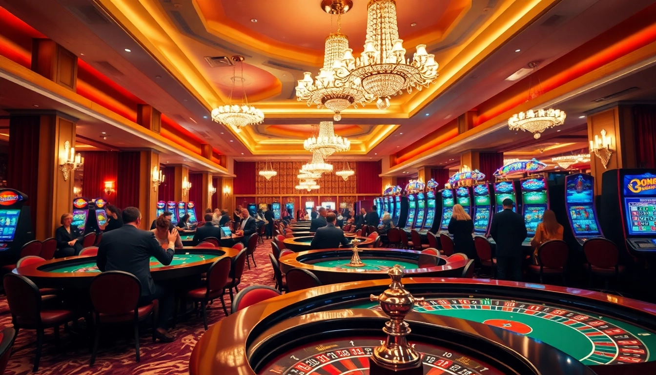 Engaged players enjoying games at a non gamstop Casino Uk with an elegant casino atmosphere.