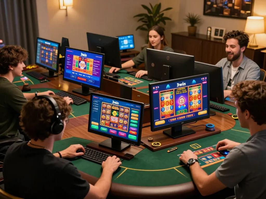 Players enjoying interactive online casino games on 3win platform, highlighting engaging gameplay.