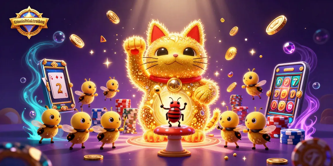 Experience big wins with rinjaniofficialtrekking as a lucky cat surrounded by golden coins and vibrant gaming elements.