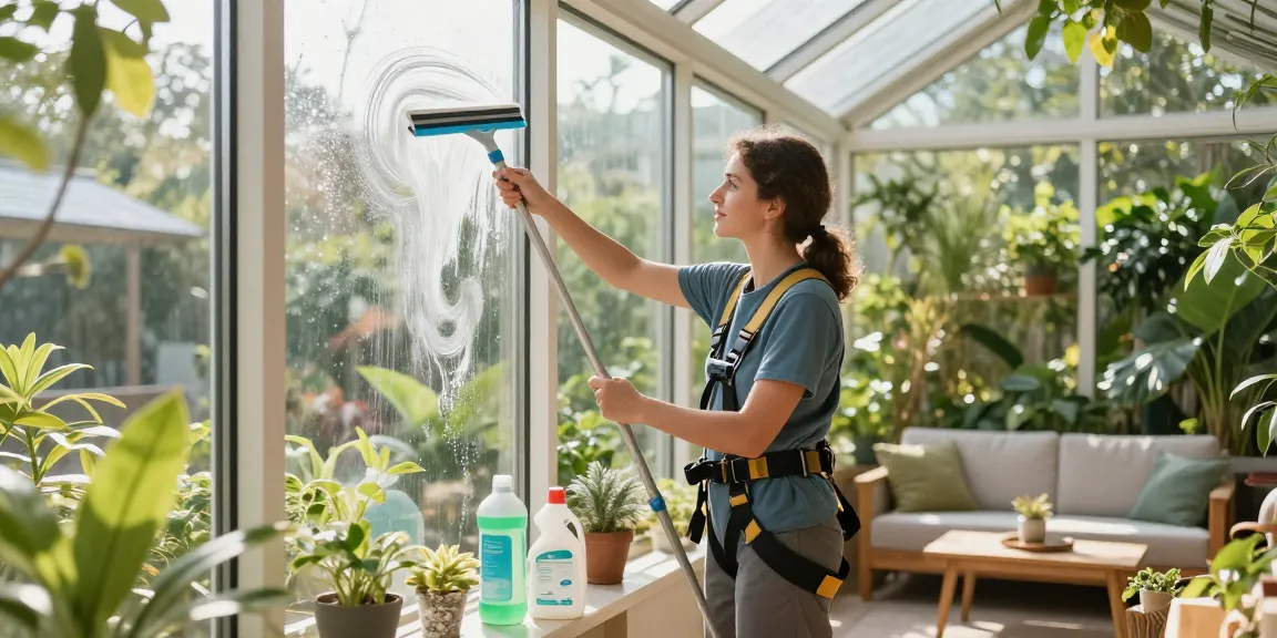 Wintergartenreinigung: Professioneller Service bei der Reinigung von Glasflächen und Rahmen.