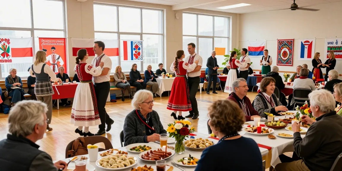 Polish community gathering at https://www.sfpol.com/ celebrating culture through food and dance