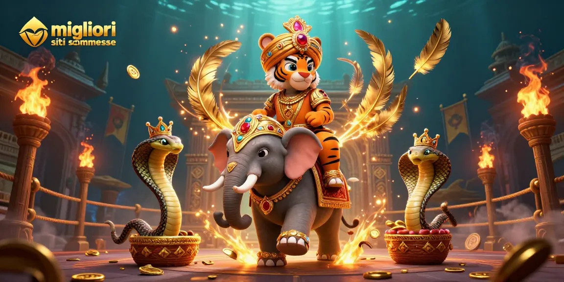 Scopri i migliori siti scommesse con l'elefante gioiello e il maharaja tigre tra fuochi e bandiere.