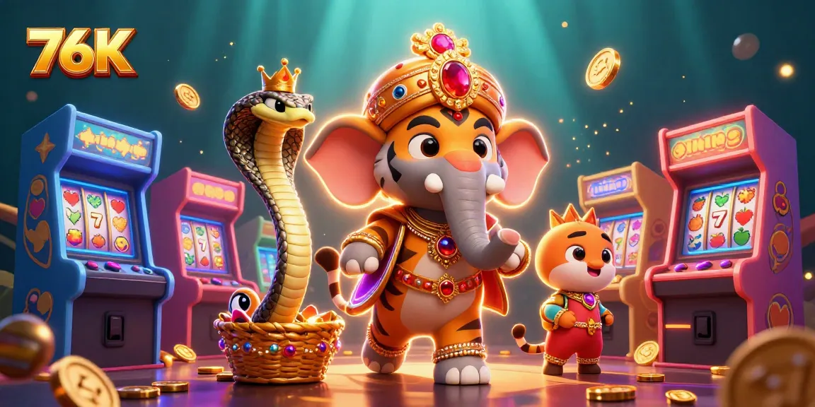 Experience exciting gaming opportunities with 76K's vibrant casino atmosphere and engaging characters.