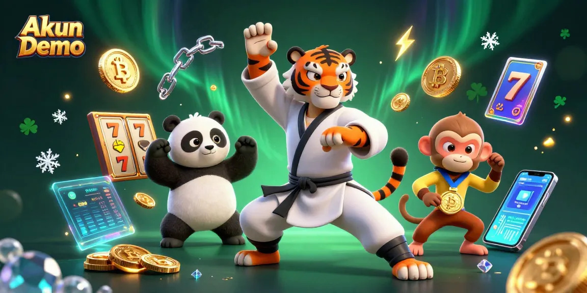 Join the fun with Akun Demo as a kung fu tiger and friends explore captivating slot games