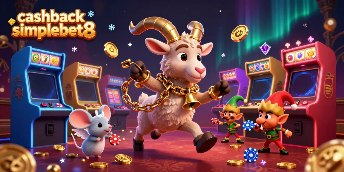 Experience the thrill of cashback simplebet8 at a spooky holiday casino featuring Krampus and playful gremlins.