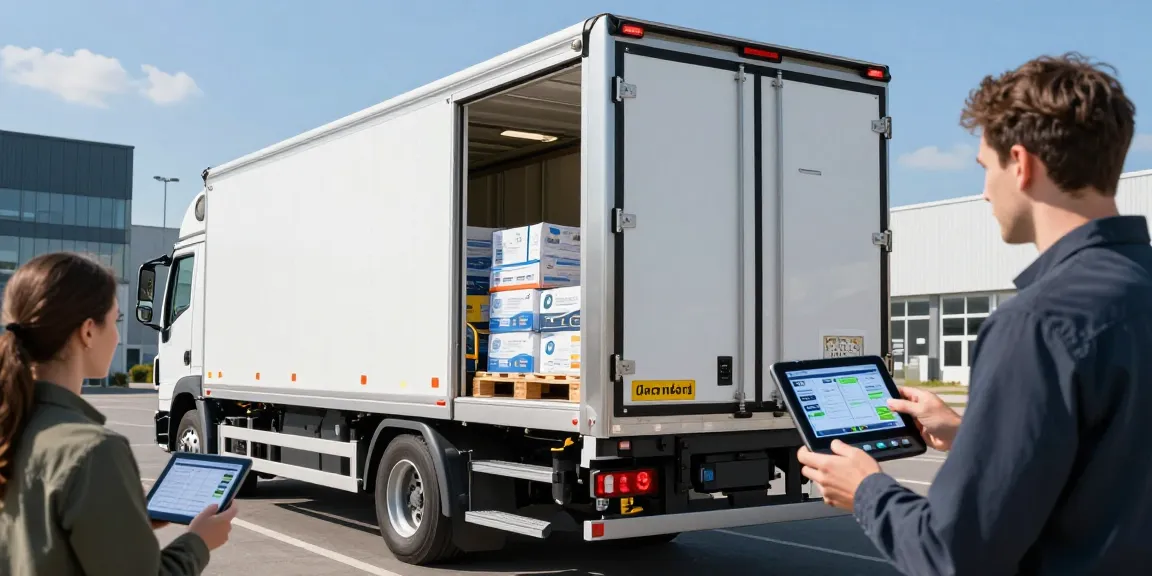 Kühltransport Dortmund - moderner Lieferwagen mit Kühltechnologie und Temperaturkontrolle für sichere Lieferung.