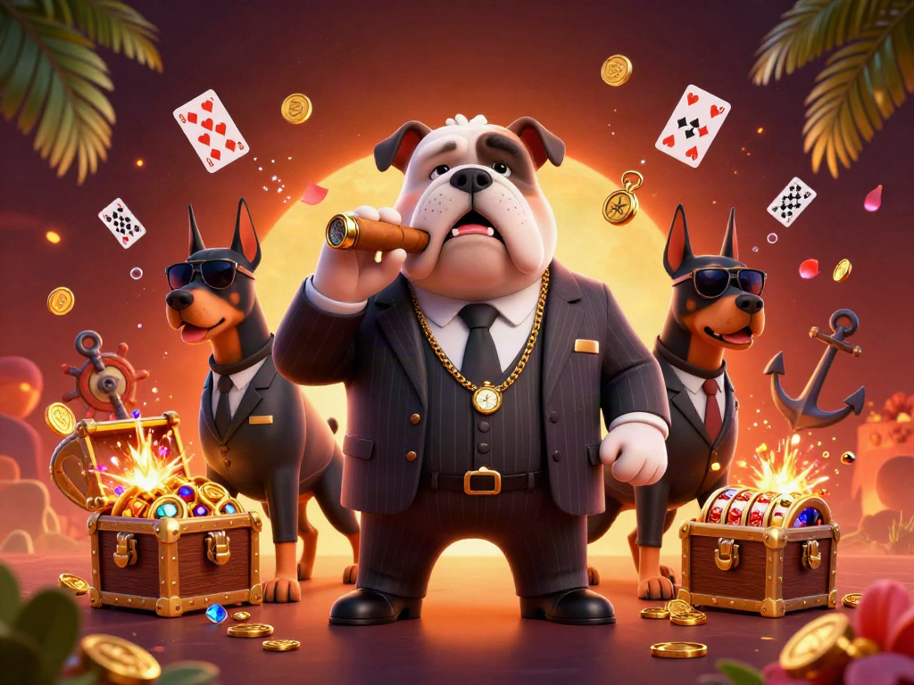 Win big at mpo1221 with an action-packed scene of casino bosses and slots!