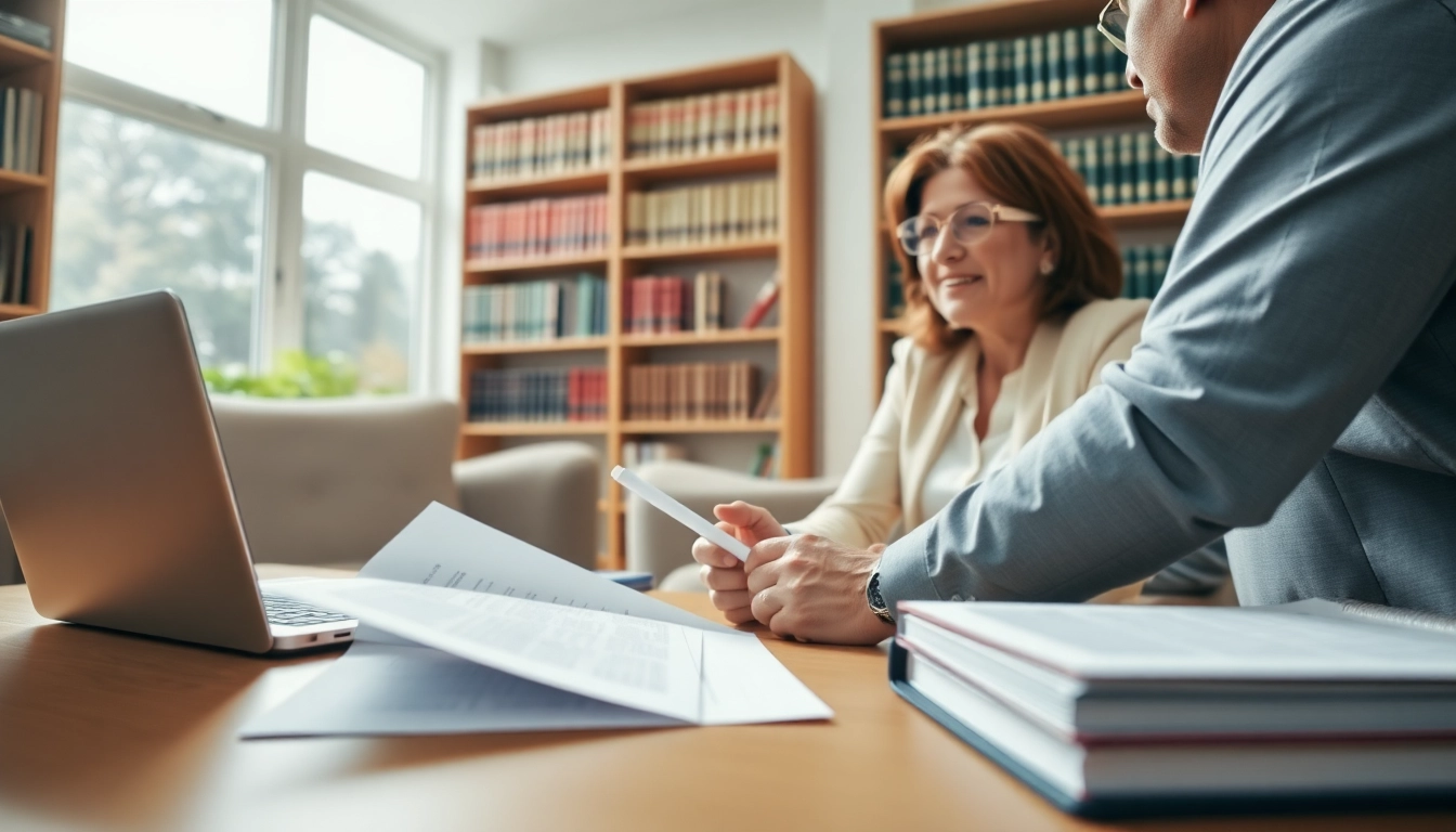 Engaging discussion on Enduring Guardian arrangements in a professional office environment.