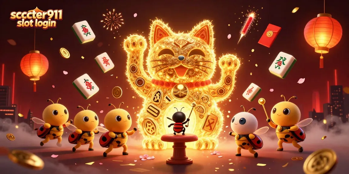 Experience the thrill of scatter911 slot login with a vibrant casino scene featuring lucky symbols and fireworks.