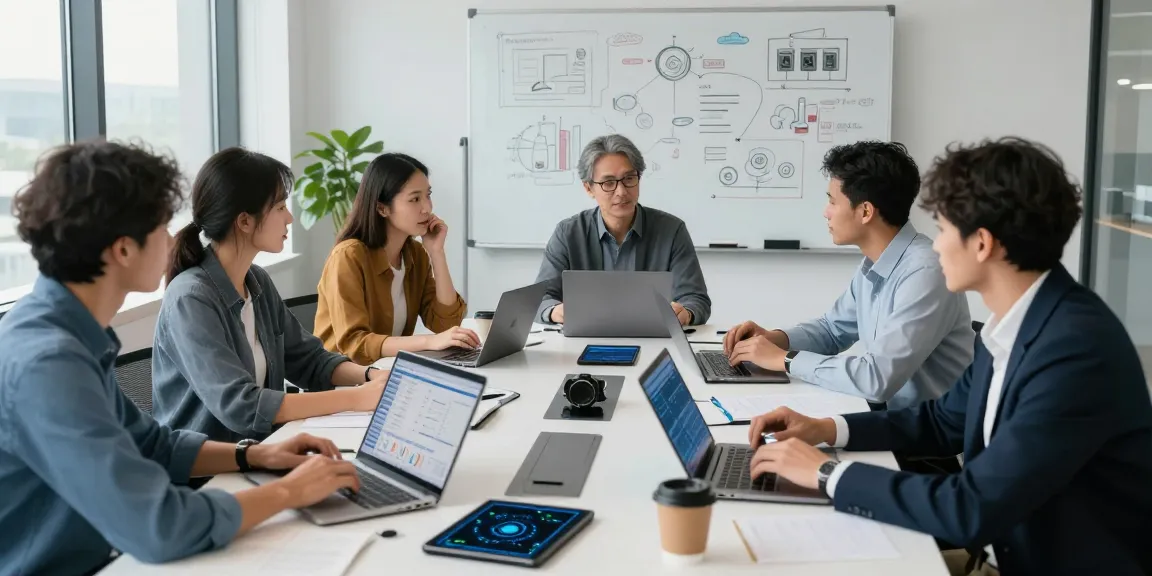 IT support for small businesses team collaborating in modern office, enhancing productivity and efficiency.