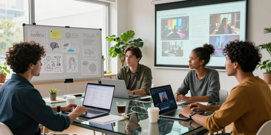 Creative team using seedance ai for video generation in a modern workspace