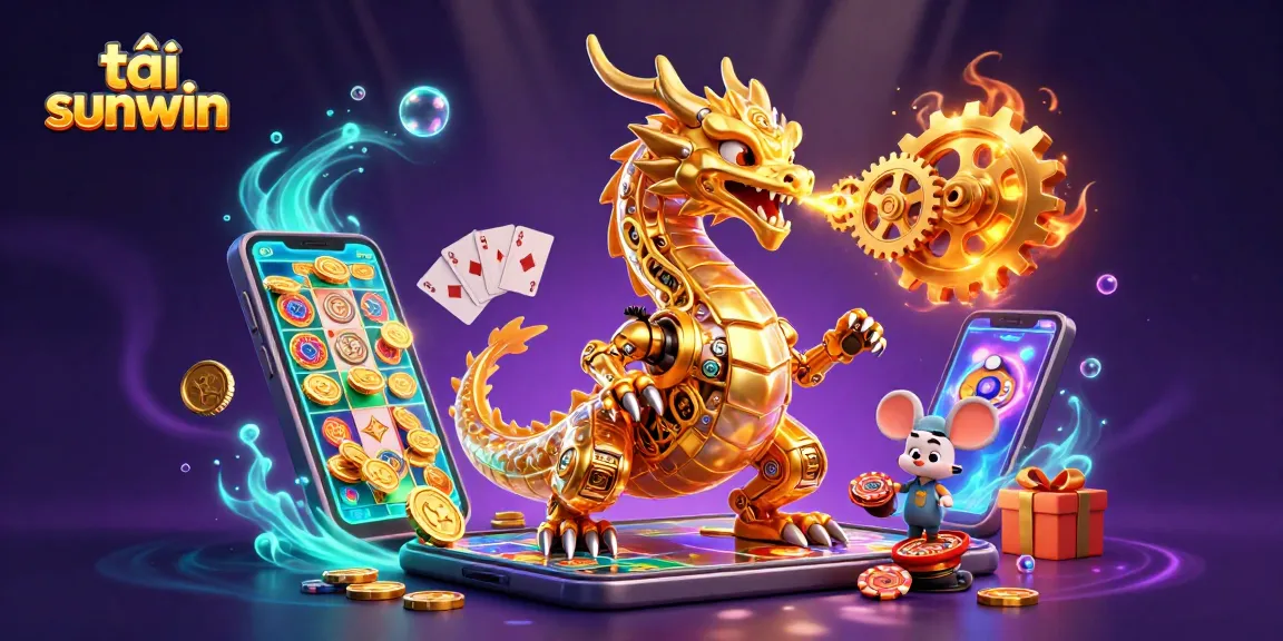 Engage with thrilling gameplay in tải sunwin, featuring a golden dragon and interactive gaming elements.