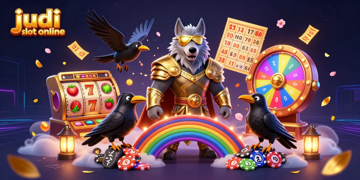 Menggunakan judi slot online, mesin slot berputar dengan efek uang mengalir dan simbol emas, menciptakan suasana momen kemenangan.