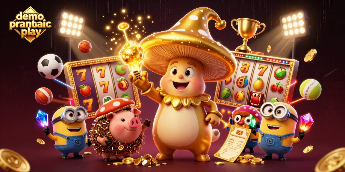 Spin demo pragmatic play slots with golden mushroom wizard and energetic casino elements.